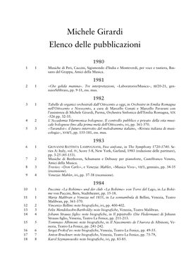 Michele Girardi Elenco Delle Pubblicazioni