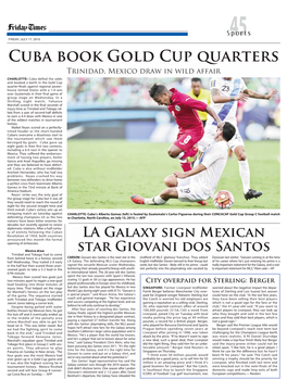 Cuba Book Gold Cup Quarters Trinidad, Mexico Draw in Wild Affair
