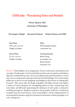 CSSS 569 · Visualizing Data and Models