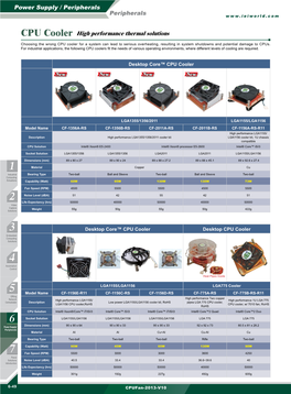 CPU Cooler High Performance Thermal Solutions