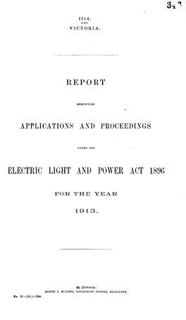 El Ectric Light a Nd Po,Ver Act 1896