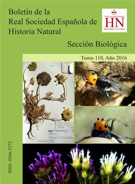 Boletín De La Real Sociedad Española De Historia Natural Sección Biológica