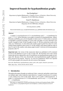 Improved Bounds for Hypohamiltonian Graphs