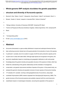 Whole-Genome SNP Analysis Elucidates the Genetic Population