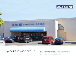 Big 5 Sporting Goods | Absolute Nnn Lease 3485 Sonoma Blvd, Vallejo, Ca 94590 Disclaimer & Confidentiality