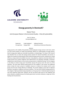 Energy Poverty in Denmark?