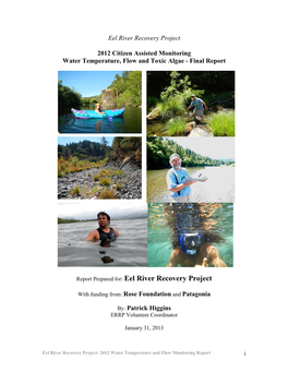 Report Prepared For: Eel River Recovery Project