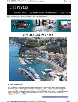 THE ALLURE of ITALY | New York Lifestyles Magazine Page 1 of 5