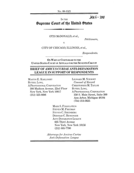 08-1521 Amicus-Anti-Defamation.Pdf