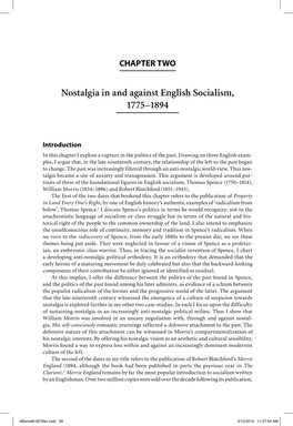 Nostalgia and English Socialism.Pdf