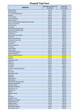 Prepaid Taxi Fare