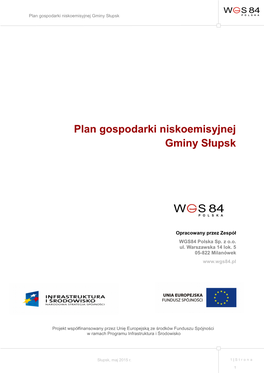 Plan Gospodarki Niskoemisyjnej Gminy Słupsk