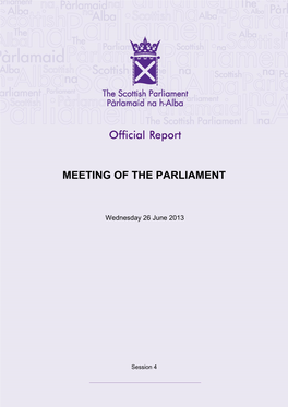 Meeting of the Parliament