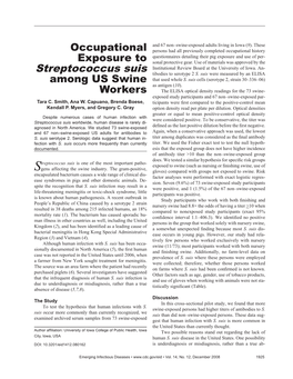 Streptococcus Suis Tibodies to Serotype 2 S