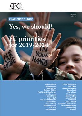 Yes, We Should! Eu Priorities for 2019-2024 How to Do It