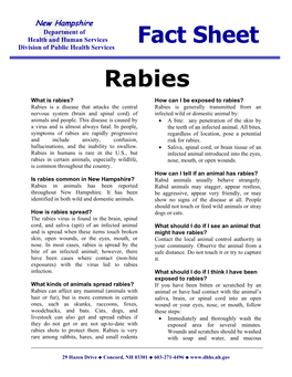 Rabies Fact Sheet