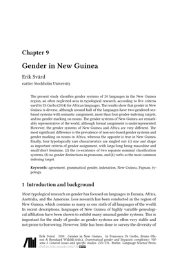 Chapter 9 Gender in New Guinea Erik Svärd Earlier Stockholm University