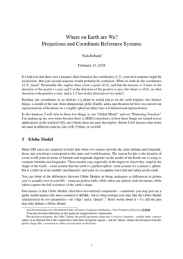 Projections and Coordinate Reference Systems