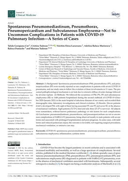 Spontaneous Pneumomediastinum, Pneumothorax