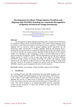 Development of a Micro Telugu Opinion Wordnet and Aligning with TELOWN Ontology for Automatic Recognition of Opinion Words from Telugu Documents