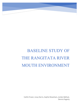 Baseline Study of the Rangitata River Mouth Environment