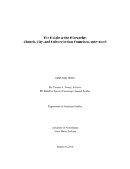 The Haight & the Hierarchy: Church