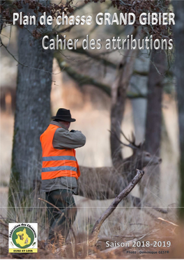 Cahier Plan De Chasse Grand Gibier 2018-2019 Couverture