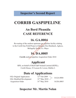 CORRIB GASPIPELINE an Bord Pleanála CASE REFERENCE 16