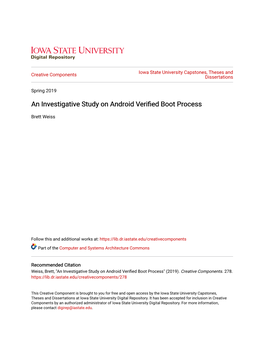 An Investigative Study on Android Verified Boot Process