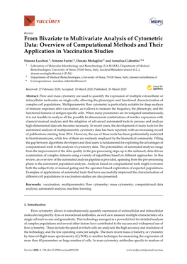 From Bivariate to Multivariate Analysis of Cytometric Data: Overview of Computational Methods and Their Application in Vaccination Studies