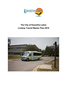 The City of Kawartha Lakes Lindsay Transit Master Plan 2018