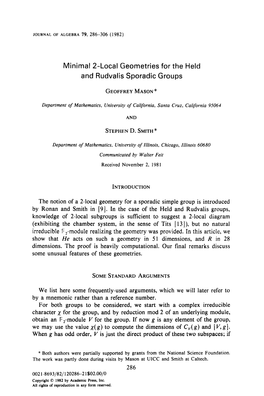 Minimal 2-Local Geometries for the Held and Rudvalis Sporadic Groups