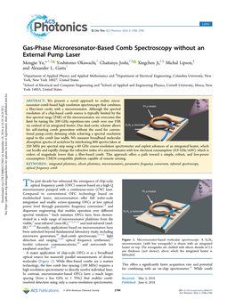 Gas-Phase Microresonator-Based Comb Spectroscopy Without An