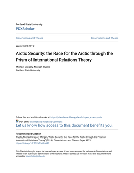 Arctic Security: the Race for the Arctic Through the Prism of International Relations Theory