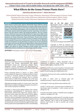 76 What Effects Do the Genus Prunus Plants Have