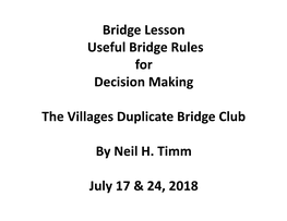 Bridge Rules Lesson.Pptx