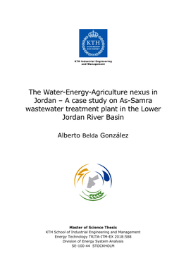 The Water-Energy-Agriculture Nexus in Jordan – a Case Study on As-Samra Wastewater Treatment Plant in the Lower Jordan River Basin