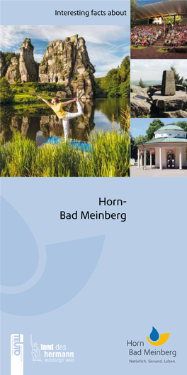 Horn-Bad Meinberg for You Once a Year with Updated Contents Alongside Our Travel Magazine