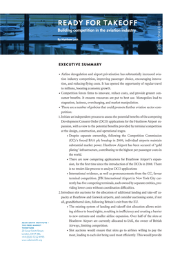 READY for TAKEOFF PAPER BRIEFING Building Competition in the Aviation Industry