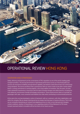 Operational Reviewhong Kong