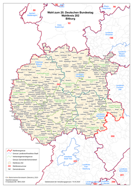 Wahl Zum 20. Deutschen Bundestag Wahlkreis 202 Bitburg
