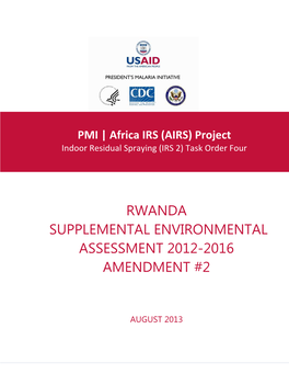 Rwanda Supplemental Environmental Assessment 2012-2016 Amendment #2