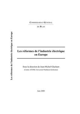 Les Réformes De L'industrie Électrique En Europe