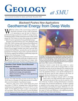 Geothermal Energy from Deep Wells