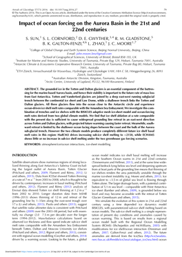 Impact of Ocean Forcing on the Aurora Basin in the 21St and 22Nd Centuries