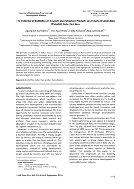 The Potential of Butterflies in Tourism Diversification Product: Case Study at Coban Rais Waterfall, Batu, East Java