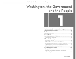 Washington, the Government and the People Washington, the Government and the People