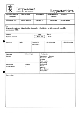 Bergvesenet Rapportarkivet