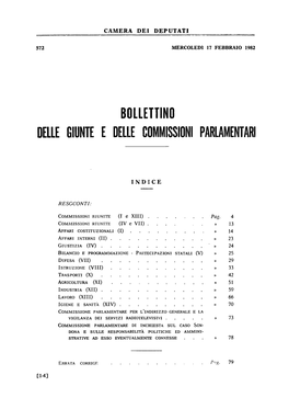 Bollettino Delle Giunte E Delle Commissioni Parlamentari