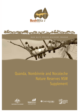 Quanda, Nombinnie and Nocoleche Nature Reserves NSW Supplement Contents Key